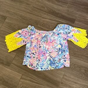Lilly Pulitzer Multicolor Abstract Top